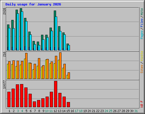 Daily usage for January 2026
