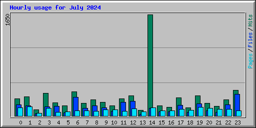 Hourly usage for July 2024