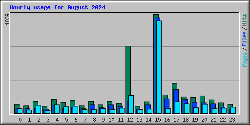 Hourly usage for August 2024