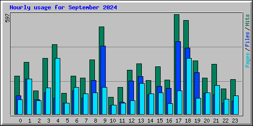 Hourly usage for September 2024