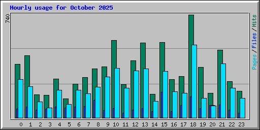 Hourly usage for October 2025