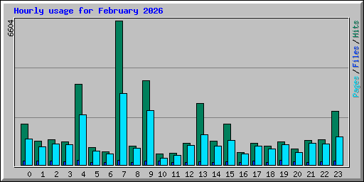 Hourly usage for February 2026