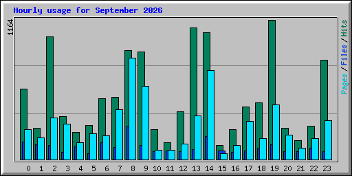 Hourly usage for September 2026