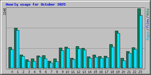 Hourly usage for October 2025