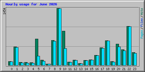 Hourly usage for June 2026