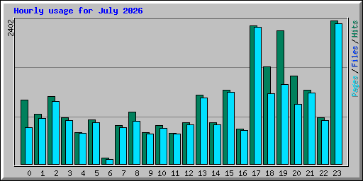 Hourly usage for July 2026