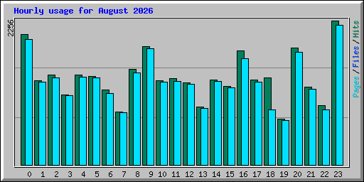 Hourly usage for August 2026