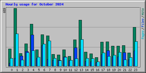 Hourly usage for October 2024