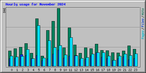 Hourly usage for November 2024