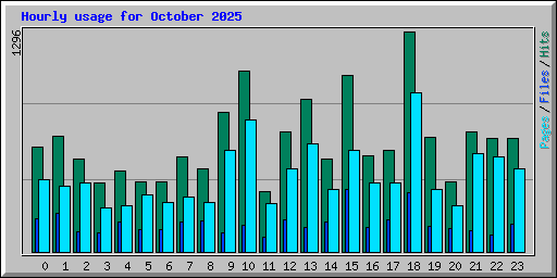 Hourly usage for October 2025