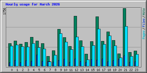 Hourly usage for March 2026