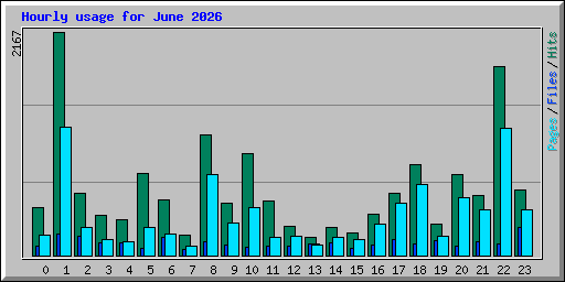 Hourly usage for June 2026