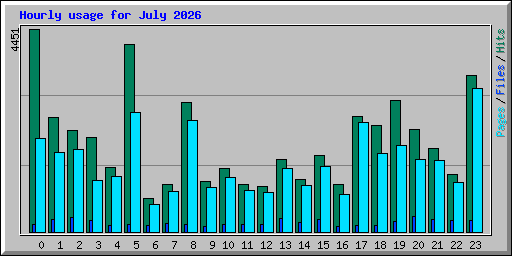 Hourly usage for July 2026